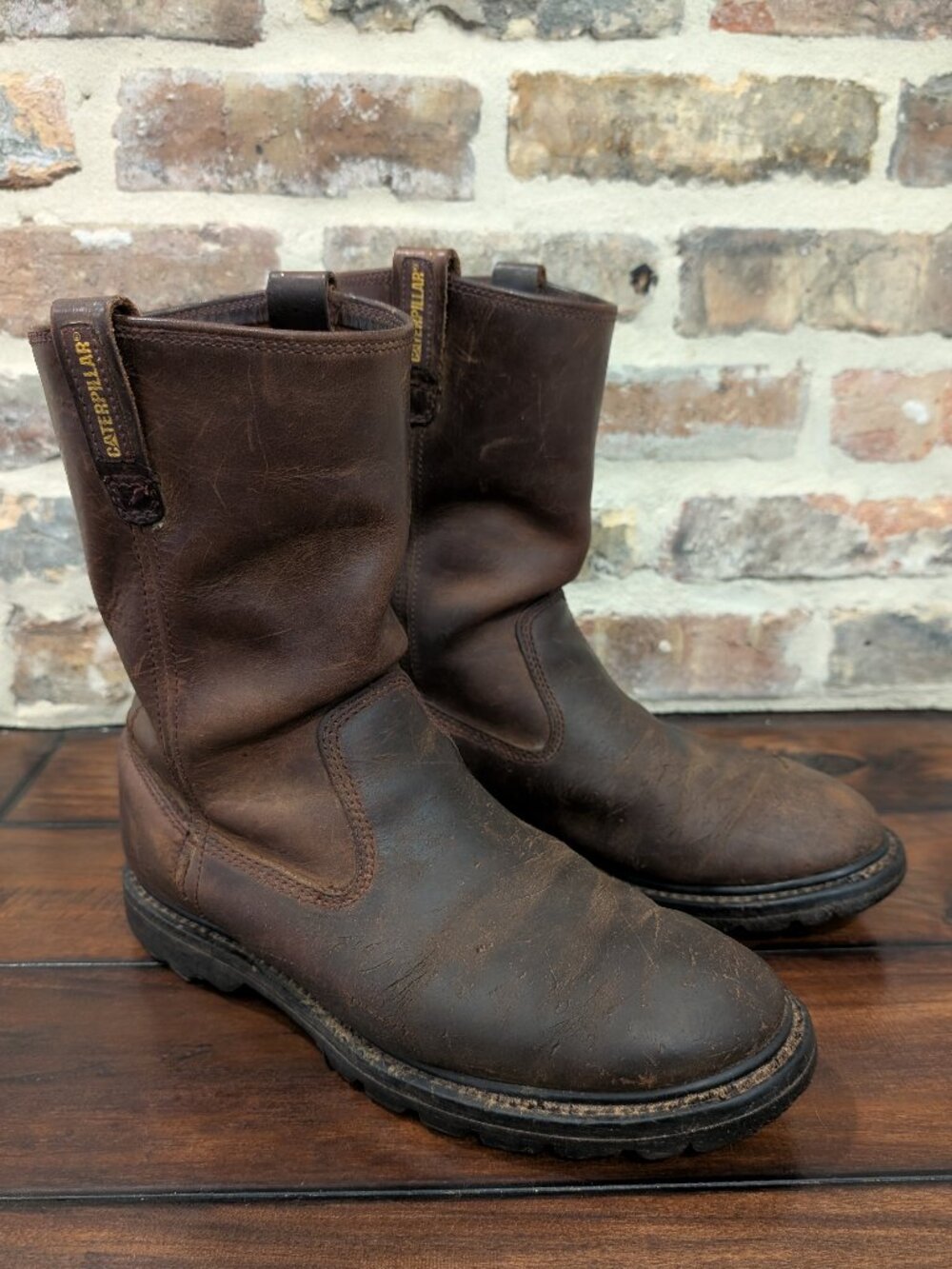 Caterpillar CAT P72191 Revolver Wellington Western Leather Soft Toe Men Boots 11